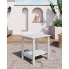 HDPE Side Table with 4-Piece Desktop and 3-Piece Bottom Storage Rack - 4 of 4