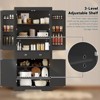 72 Inch Tall Kitchen Pantry Cabinet Large Cupboard Storage Cabinet with Drawer 6 Door Racks Adjustable Shelves for Living Dining Room Laundry - 4 of 4