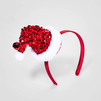 Girls' Santa Hat Headband - Cat & Jack™ Red