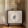 KTMBDW Accent Cabinet with 2 Doors, Pattern Carving Sideboard Buffet with Storage, Wood Credenza for Entryway, Living Room, Kitchen, Dining Room - 2 of 4