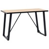 vidaXL Dining Table Oak wood grain engineered wood and powder-coated steel Medium - 47.2" x 23.6" x 29.5" - 2 of 4