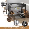 KTMBDW Loft Bed Full Size with Desk and USB Charging, Full Metal Loft Bed with 4 Hidden Drawers, Full Size Metal Bed Frame, Space-Saving, Brown - 4 of 4
