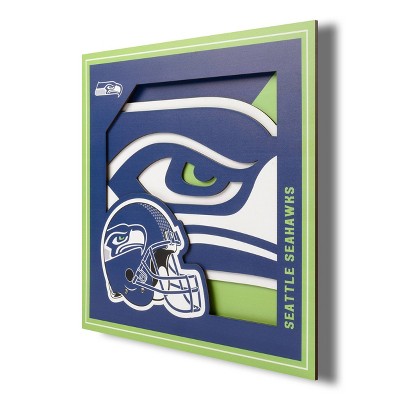 NFL Seattle Seahawks 3D Logo Series Wall Art - 12"x12"