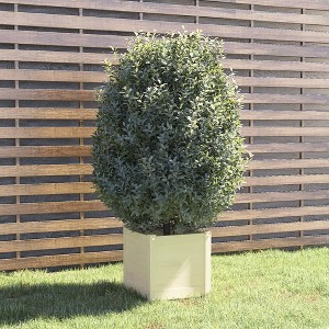 vidaXL Square Garden Planter - Solid Pinewood Flower Box - Ideal for Plants, Vegetables, Herbs and Flowers - Suitable for Garden, Patio, Balcony Decor - 1 of 4