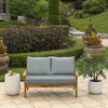 ARDEN Outdoor Loveseat Cushion Set, 48 x 24, Water repellent, Fade Resistant, Cushion Set for Couch, Bench, and Swing 48 x 24, Stone Grey Leala - 2 of 4