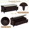 Classic Storage Bench with Cushioned Seat and Three Drawers for Entryway and Living Room - 4 of 4