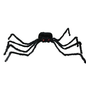 Northlight 44" Prelit Spider with Eyes Halloween Decoration - Black/Red - 1 of 3