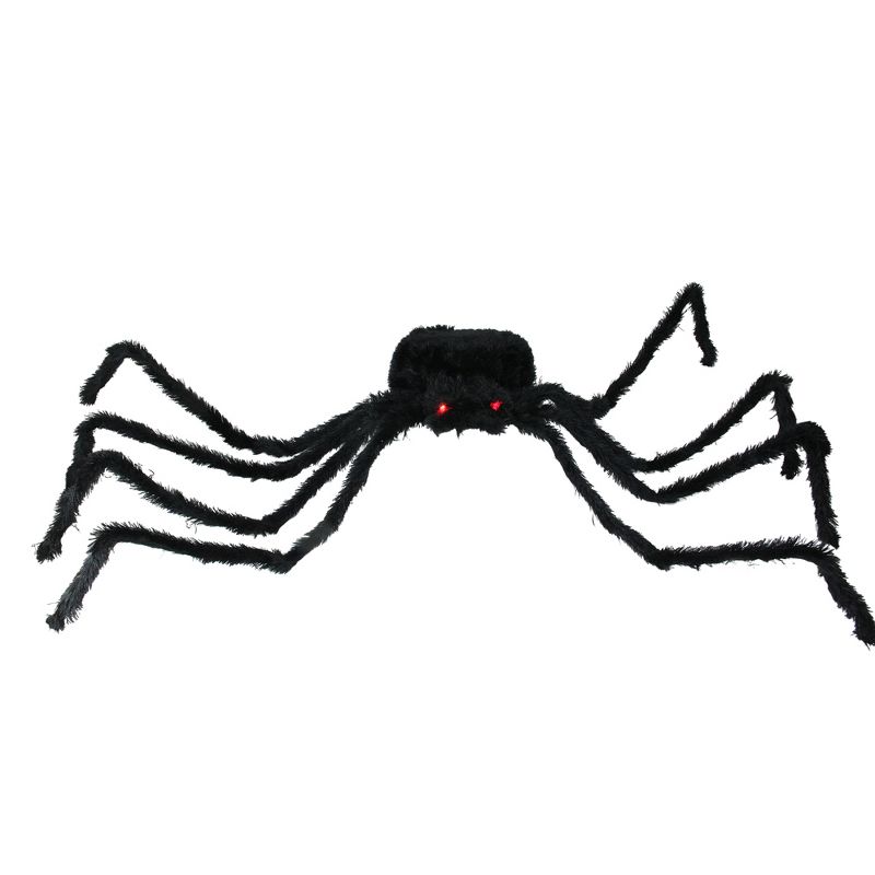 Northlight 44" Prelit Spider with Eyes Halloween Decoration - Black/Red, 1 of 4