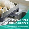 Stainless Steel Dish Drying Rack - Rotatable Spout, Fingerprint-Resistant Dish Drainers for Kitchen Counter, 12.5 x 22.5 inches - 2 of 4