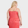 Women's Textured Satin Cami Blouse - A New Day™ - 2 of 4