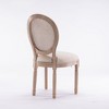 NicBex French Style Solid Wood Dining Chairs Set of 2 with Linen Cushion & Rattan Back,Natural Painting Kitchen Chairs,Living Room Chairs - 4 of 4