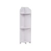 VECELO 3-Tier Corner Shelf Stand, Small Storage Organizer for Narrow Space, Toilet Paper Stand for Bathroom, White - 2 of 4