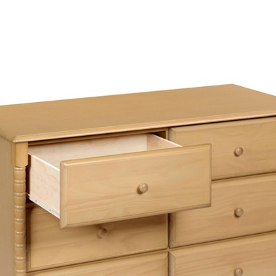 Honey Wood Spindle 6-Drawer Nursery Dresser