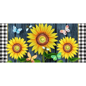 Briarwood Lane Summer Blooming Sunflowers Mini Mats 22x10 Indoor Outdoor For Summer Doormat - 1 of 3