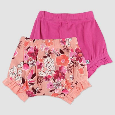 Image of Honest Baby 2pk Organic Cotton Dreamy Floral Shorts - Newborn