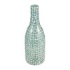 Textured Glass Vase with Circular Raised Pattern and Narrow Neck for Decorative Display and Modern Accent Styling in Living Room or Shelf Decor - 4 of 4