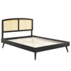 Modway Sierra Cane and Wood Full Platform Bed With Splayed Legs - 2 of 4