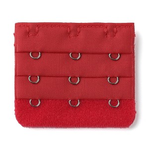 Allegra K Women's 3 Hook 3 Row Stretchy Bra Strap Extenders Hooks Bra Band - 1 of 4
