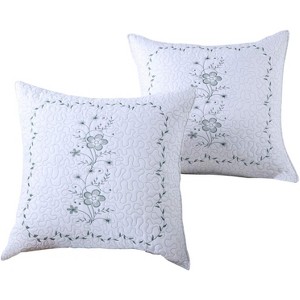 Marcielo 2 Pack Embroidery Pillow Shams Throw Pillow Cover - 1 of 4