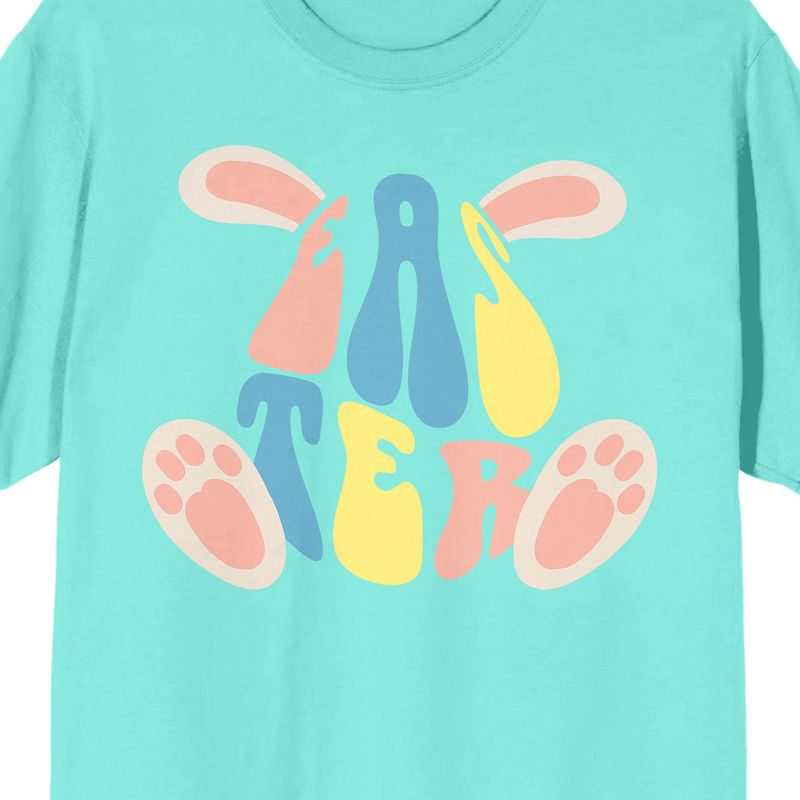 Soft Petal Easter Bunny Ears & Feet Crew Neck Short Sleeve Celadon Women's T-shirt, 2 of 4