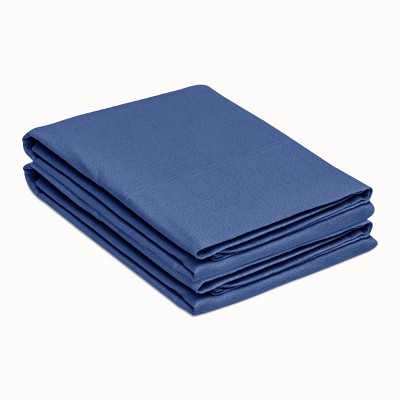 Paisley or Solid Flannel Cotton Pillowcases, Set of 2 by Blue Nile Mills