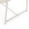 Christopher Knight Home Bucknell Outdoor Small Side Table Iron Matte White - image 4 of 4