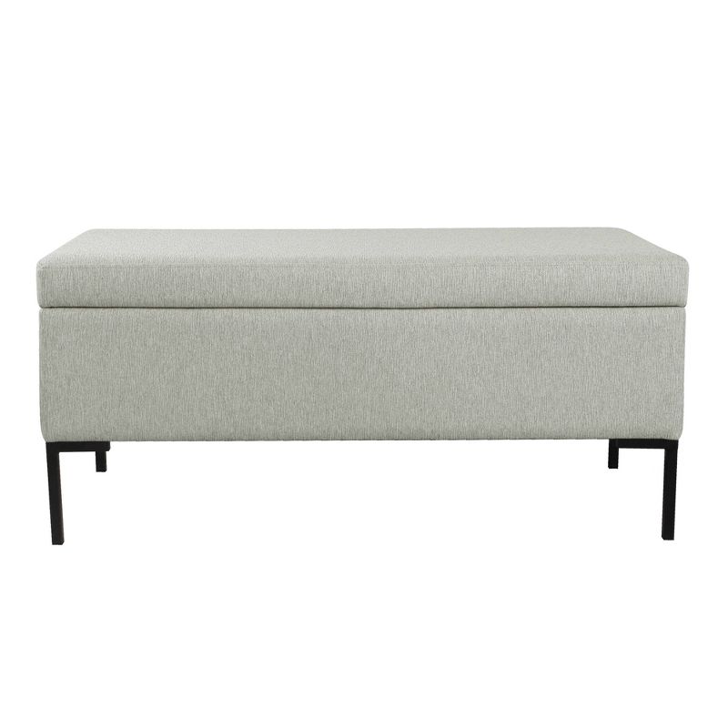 Large Storage Bench with Metal Legs - HomePop, 1 of 12