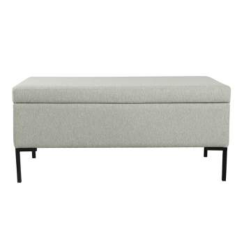 Large Storage Bench with Metal Legs - HomePop