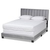Baxton Studio Clare Glam and Luxe Velvet Fabric Upholstered Panel Bed with Channel Tufted Headboard - 2 of 4