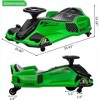12V Ride-On Drift Car for Kids, Electric Drifting Go-Kart with High/Low Variable Speed, 5 Wheels, Built-In Music, Low-Power Alarm, Ages 8+ - 4 of 4