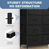 SKRAN Dresser With 8 Drawers - Fabric Storage Tower, Organizer Unit For Living Room, Hallway - Steel Frame, Wooden Top & Easy Pull Fabric Bins - 4 of 4