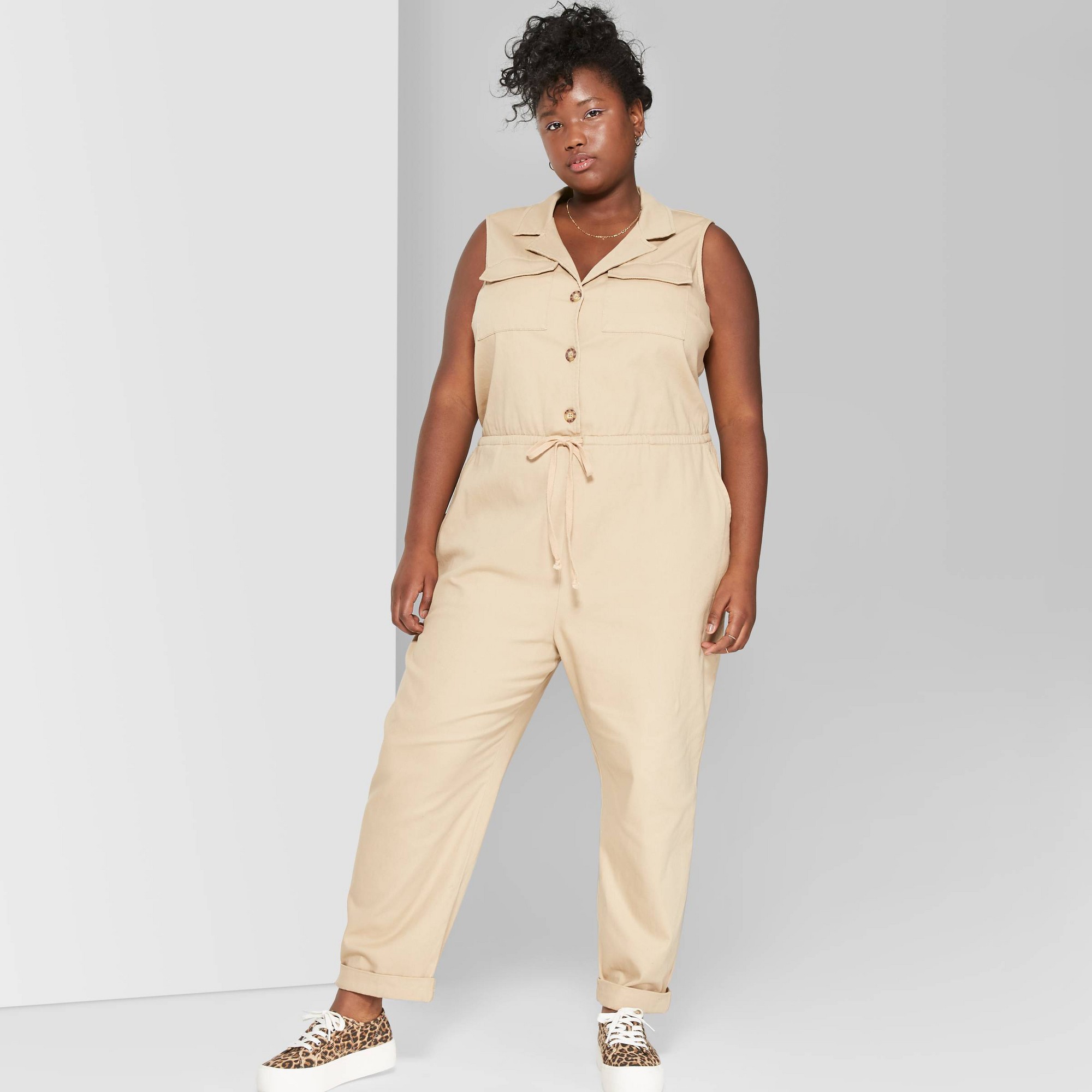 Sleeveless clearance utility jumpsuit