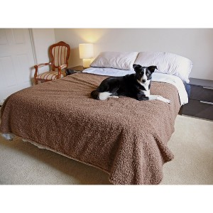 Soft Luxury Teddy Bear Faux Fur Waterproof Blanket for Dog, Leak Proof High Pile Fleece Blanket Couch Sofa Cover Furniture Protector - Kritter Planet - 1 of 4