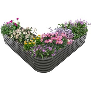 Cesicia 81x81x18in White Heart-Shaped Raised Garden Bed - 1 of 4