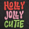 Holly Jolly Cutie Baby Bodysuit Funny Sarcastic Christmas Graphic Novelty Jumper For Infants - Crazy Dog Baby Bodysuit Gift For Christmas - 2 of 4