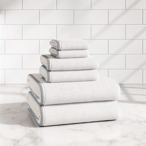 Boho Border Cotton Quick-Dry Towel Set - Great Bay Home - 1 of 4
