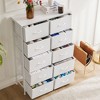 AZL1 Life Concept Utility Storage Drawers Stylish and Functional Storage, 10 Drawer Dresser for Nursery, Closet, Entryway, White, 31.5"*11.8"*45.6" - 3 of 4