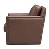 Treasure Trove Accents Swivel Accent Chair Everett Umber Brown: Leather Upholstery, Nailhead Trim, No Assembly Required - 3 of 4