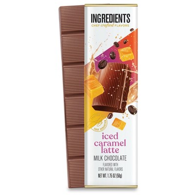 Astor Ingredients Iced Caramel Latte Milk Chocolate 1.75 oz Bar : Target