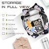 Travel bag foldable, suitable for men and women's lightweight handbags,Black Pink Floral - 4 of 4