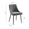 Modway Viscount Upholstered Fabric Dining Chairs - Set of 2 - 3 of 4