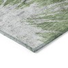 Green And Gray Abstract Washable Indoor Outdoor Area Rug - 4 of 4
