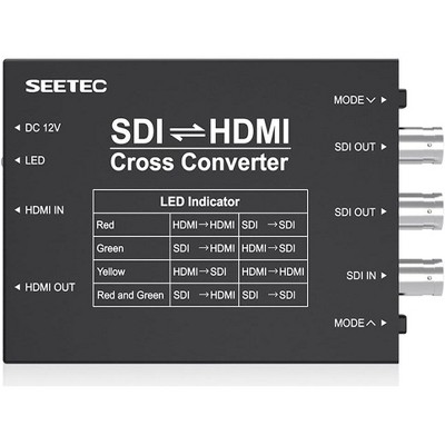 Seetec Portable SDI-HDMI Cross Converter SCH Mini Broadcast Converters with Standard 1/4-20" Screw Threads (SDI-HDMI Cross Converter)