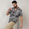 Campus Sutra Men Men's Mocha Brown & Sage Green Bohemian Shirt - 3 of 4