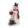 Ganz 7.75 In Peppermint Snowman Figurine Hot Cocoa Candy Cane Snowman Figurines - image 2 of 3