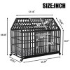 LAOTIES Heavy Duty Dog Crate,Escape-Proof Large Kennel With Lockable Wheels,Removable Trays,Front And Roof Doors,Indoor And Outdoor Use - 2 of 4
