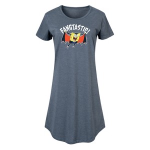 Women's - SpongeBob SquarePants - Fangastic Graphic T-shirt Dress - 1 of 4