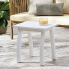 TUYOHW Acacia Wood Patio End Table,19x15x19 inch Weather-Resistant Patio Side Table for Backyard,Pool,indoor Companion,Rectangle - 2 of 4