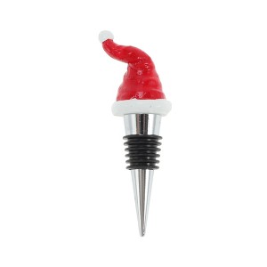 Unique Bargains Bottle Stopper Aluminum Alloy Resin TPR Red White Black Silver Tone 4.13"x0.91"x0.79" 1 Pc - 1 of 3