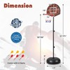 Safstar 2-in-1 Kids Basketball Hoop with Dart Board Double-sided Backboard & 6 Darts - 2 of 4